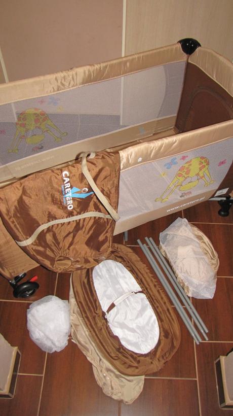 Cestovní postýlka caretero medio - hnědá, 65,120