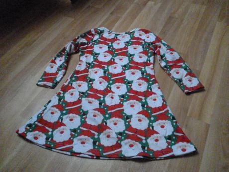 Vánoční šaty santa vel. 6-7, 122
