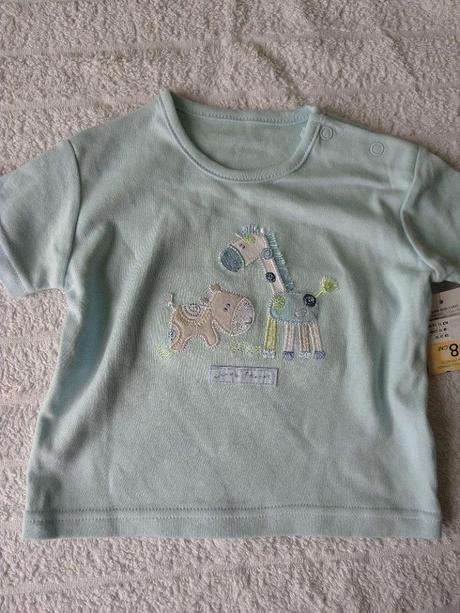 Modré tričko se žirafkou, f&f,62