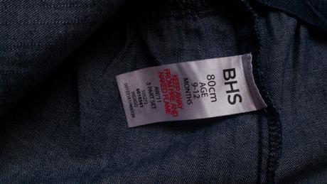 Dětské džínové šatičky, šaty, zn.bhs, bhs,80