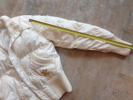 Bílá zimní sport péřová bunda adidas, vel. 36, s, adidas,s