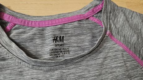 Tričko s kr.rukávem šedé hm sport, h&m,134