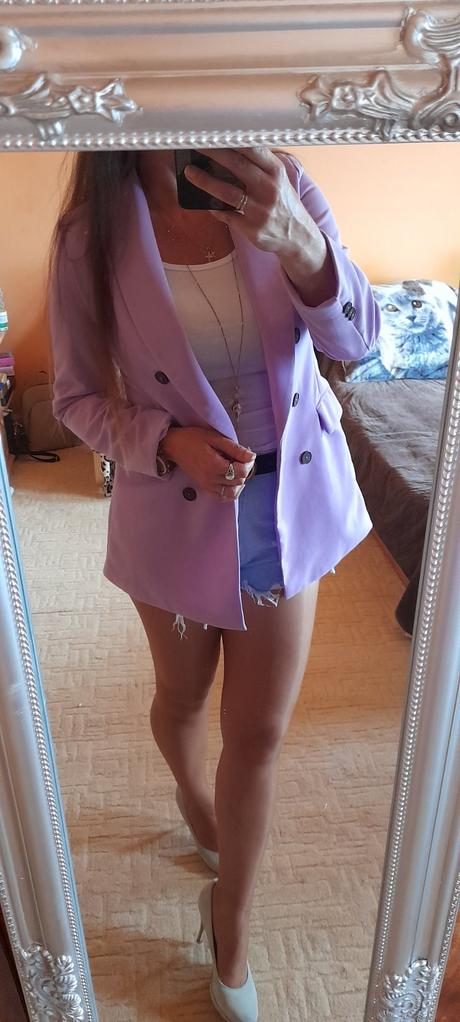 Shein fialkové sako, l