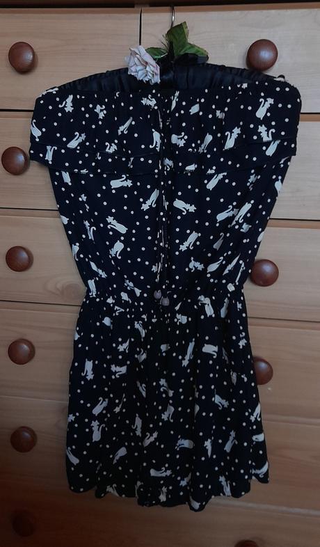 Kočičí viskózový overal s kapsami, 