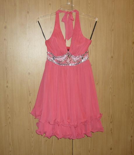 Lososové plesové šaty lipsy, lipsy london,s