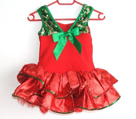 R141 vánoční dívčí kostým cca vel. 4-6 let, 