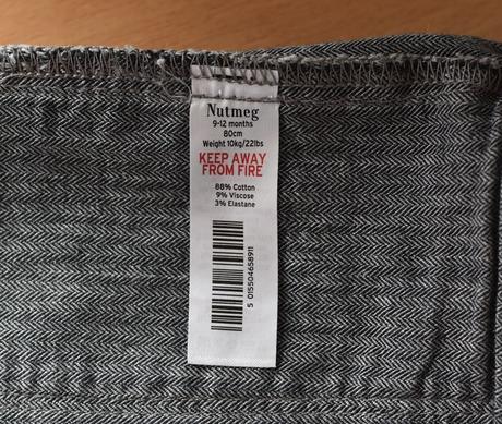 Kalhoty vel. 9 - 12 m, nutmeg,80