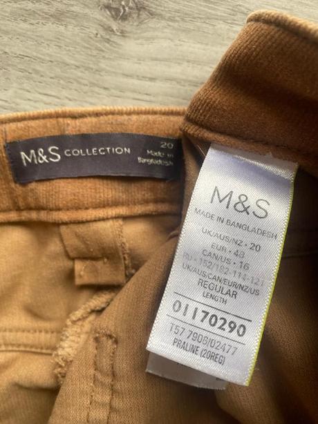 Pěkné světle hnědé kalhoty marks & spencer 48/xxl, marks & spencer,48