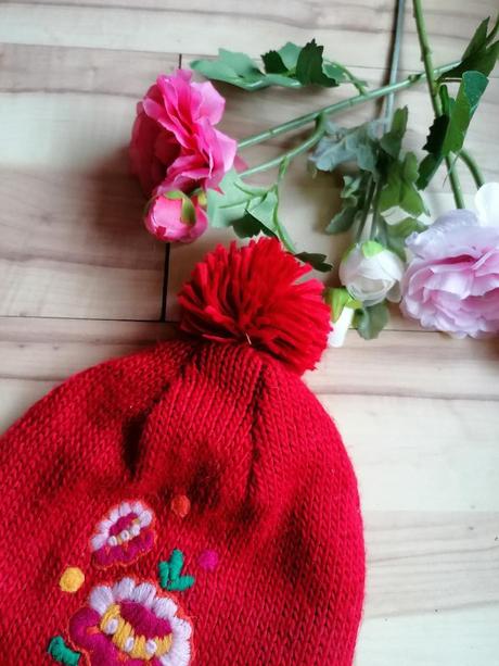 Čepice s kytkou, h&m,98