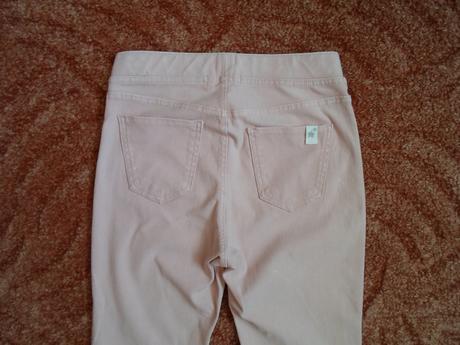 Růžové meruňkov legíny tregíny džegíny kalhoty 3/4, h&m,152