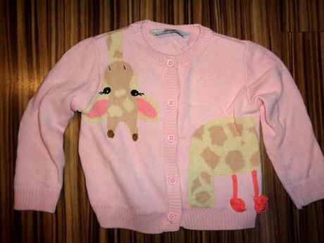Luxusní růžový přízový svetr žirafa, george,86