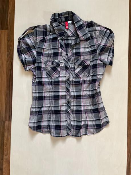 Káro halenka, vel s, hm divided, h&m,s
