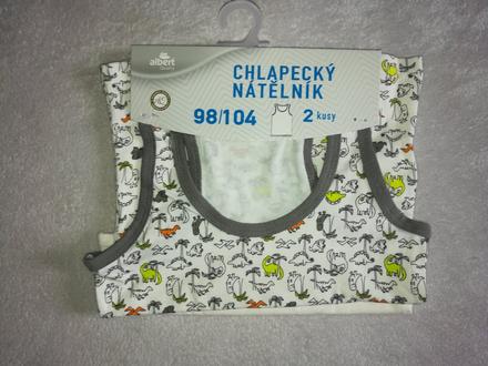 Nová chlapecká tílka s dinosaury vel. 98/104, 104