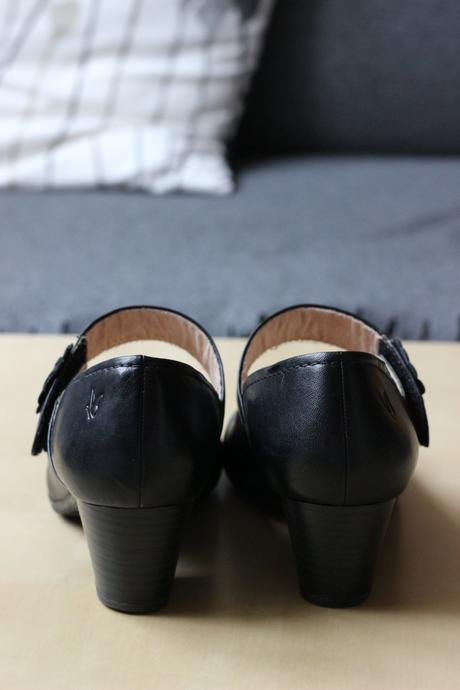 Černé kožené lodičky caprice, 37