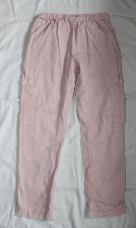 Po72. príma růžové jarní kalhoty 9-10 let, f&f,140