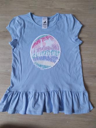 Modré tričko s flitry, palomino,140