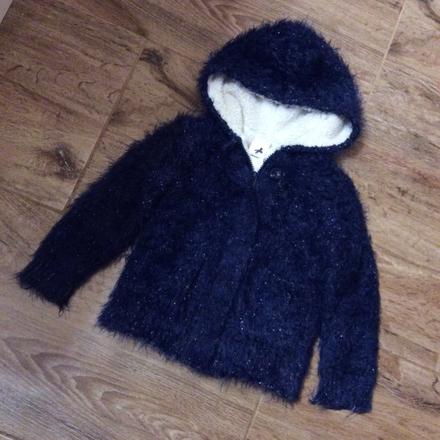 Hodně teplý zimní svetr s kožíškem, palomino,110