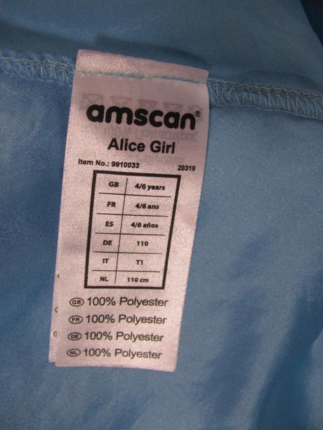 Karnevalový kostým-šaty alenka v říši divů, 