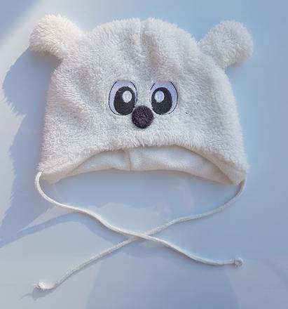 C192 dívčí / chlapecká fleece čepice méďa v. 68-74, ergee,68