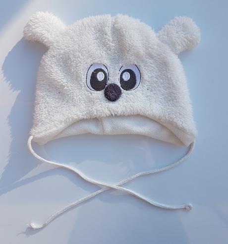 C192 dívčí / chlapecká fleece čepice méďa v. 68-74, ergee,68