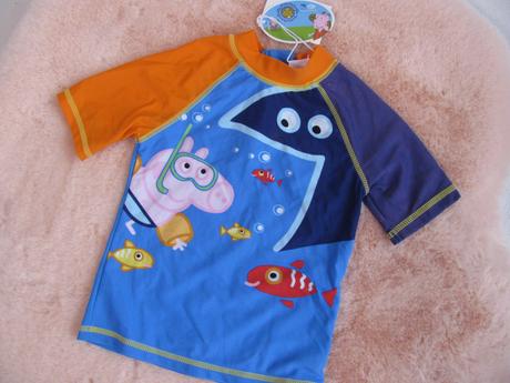Koupací barevné tričko z plavkoviny peppa pig, miniclub,86