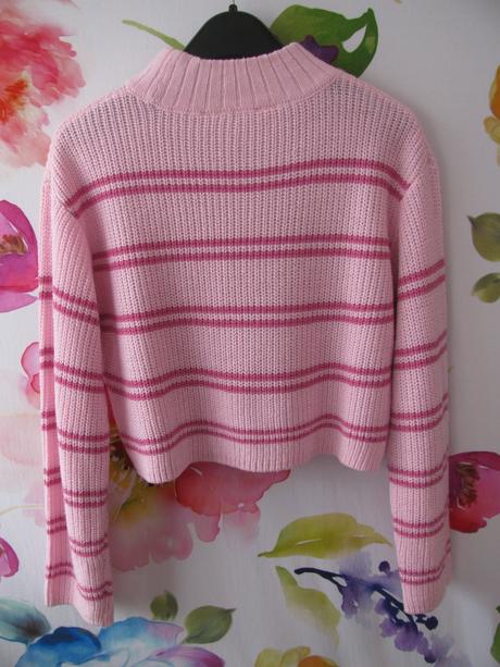 Krásný růžový crop top svetr h&m, h&m,152
