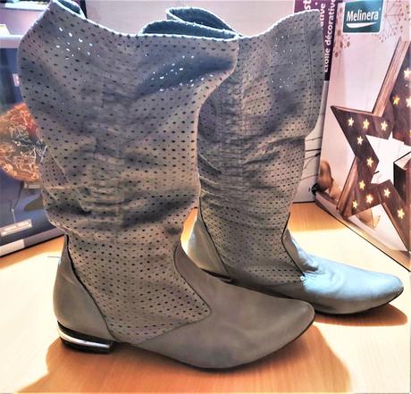 Kožené značkové jarní - podzimní kozačky top stav, 37