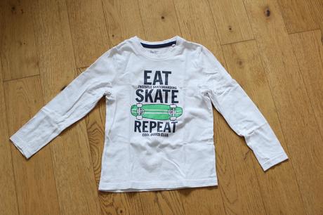 Bílé triko s nápisem 110/116, lupilu,116