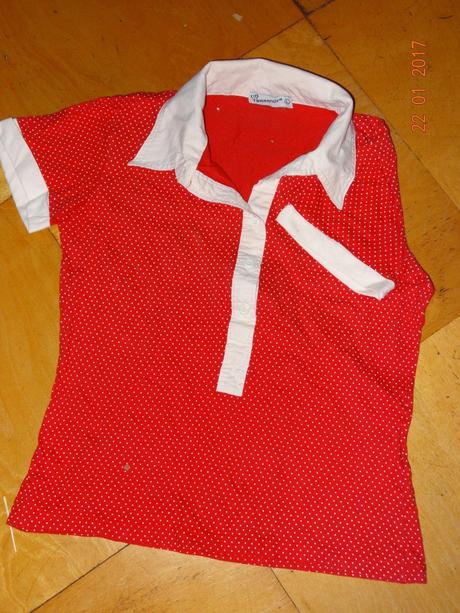 Červené bavlněné tričko, terranova,146