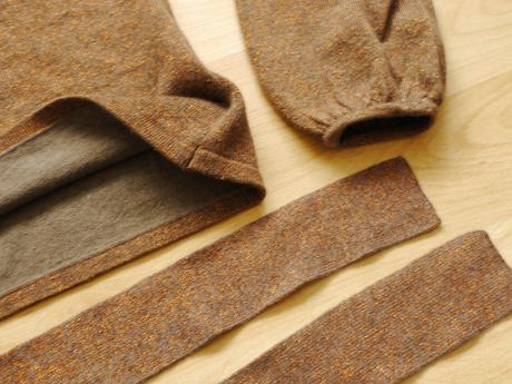 Hnedo-bronzovy svetrik s lurexem vel. 34/36, 34