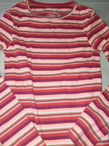 Žebrované červené tričko 116 next, next,116