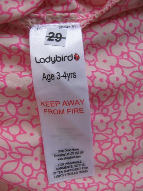 Dívčí růžové šatičky s kytičkami, ladybird,104