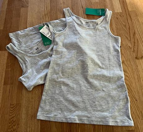 Tílko & tričko šedé h&m vel. 134/140, h&m,134