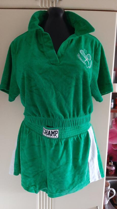 Semišová zelená souprava vel. l, l