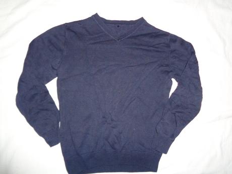 Tmavě modrý elegantní přízový svetr 122/128, george,110