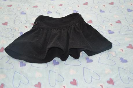 122 128 černá manšestrová sukně, evie angel,122