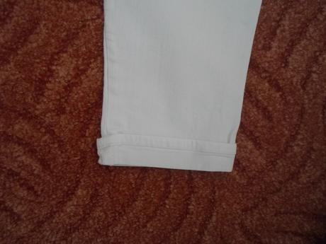 Bílé kalhoty rifle džíny 3/4 capri, 38