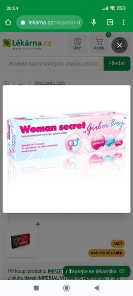 Zkušenosti s Woman Secret Girl or Boy testem v 10. týdnu?