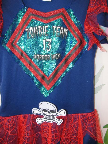 Kostým - elastické šaty zombie halloween, 