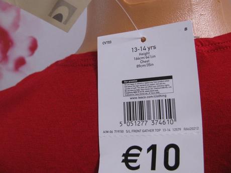 Letní elastická červená halenka, cherokee,164