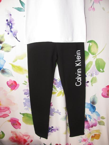 Dámská, dívčí souprava - tričko a legíny ck, calvin klein,xl