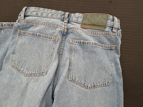 Baggy straigh leg džíny světle modré 36 s chlapeck, bershka,36