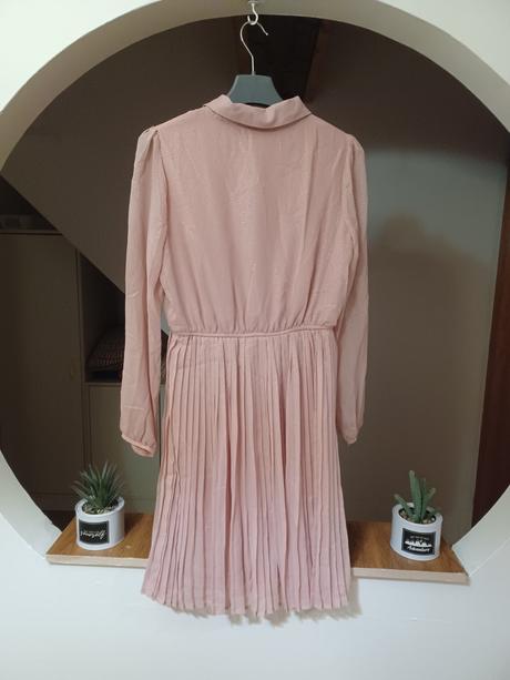 Starorůžové košilové šaty s puntíky xs/s, reserved,164