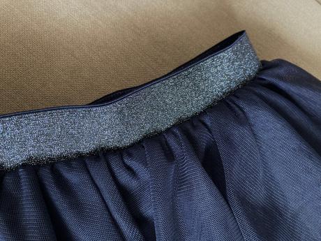 Tylová kolová sukně vel. 122/128 tm.modrá, tchibo,122