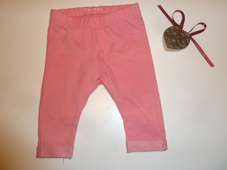 Růžové legíny riflového vzhledu b, nutmeg,56