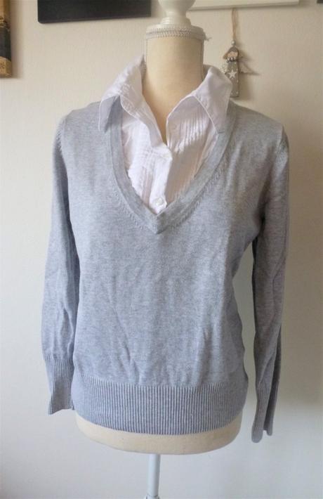 Svetřík 2v1 s košilí - vel.m-l, l