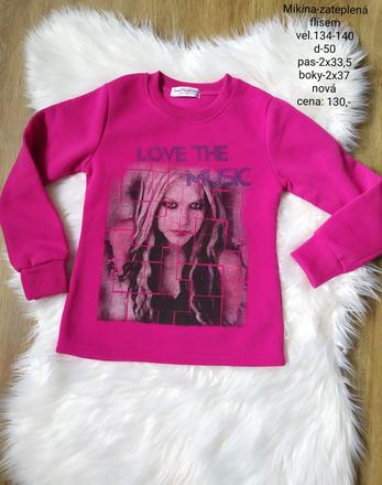 Zateplená mikina,vel.134-140, 134