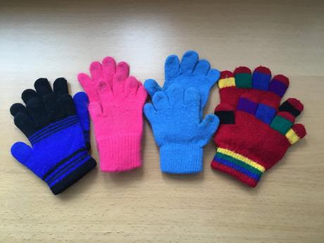 4x dětské rukavice 0,5 - 2 roky, h&m,80