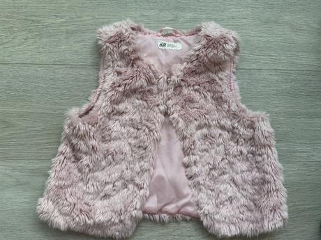 Dívčí růžová vesta h&m, vel. 134 (8-9 let), h&m,134