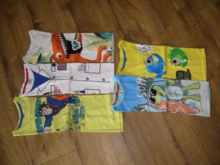 Sada triček kr.rukáv, vel.122, cena za všechna 100, 122